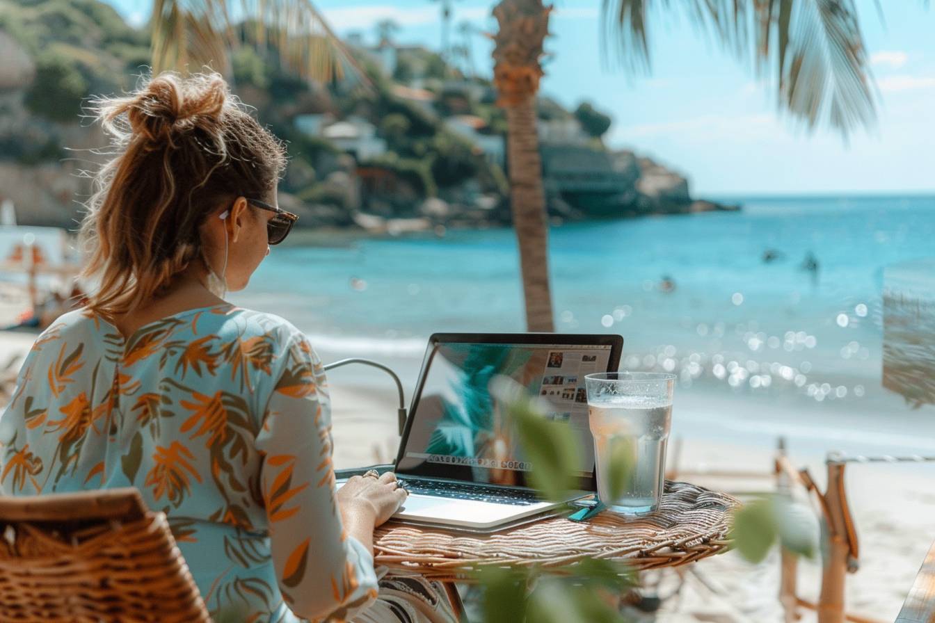 conditions de travail en Croatie : vue panoramique d'un bureau moderne en Croatie avec vue sur la mer Adriatique