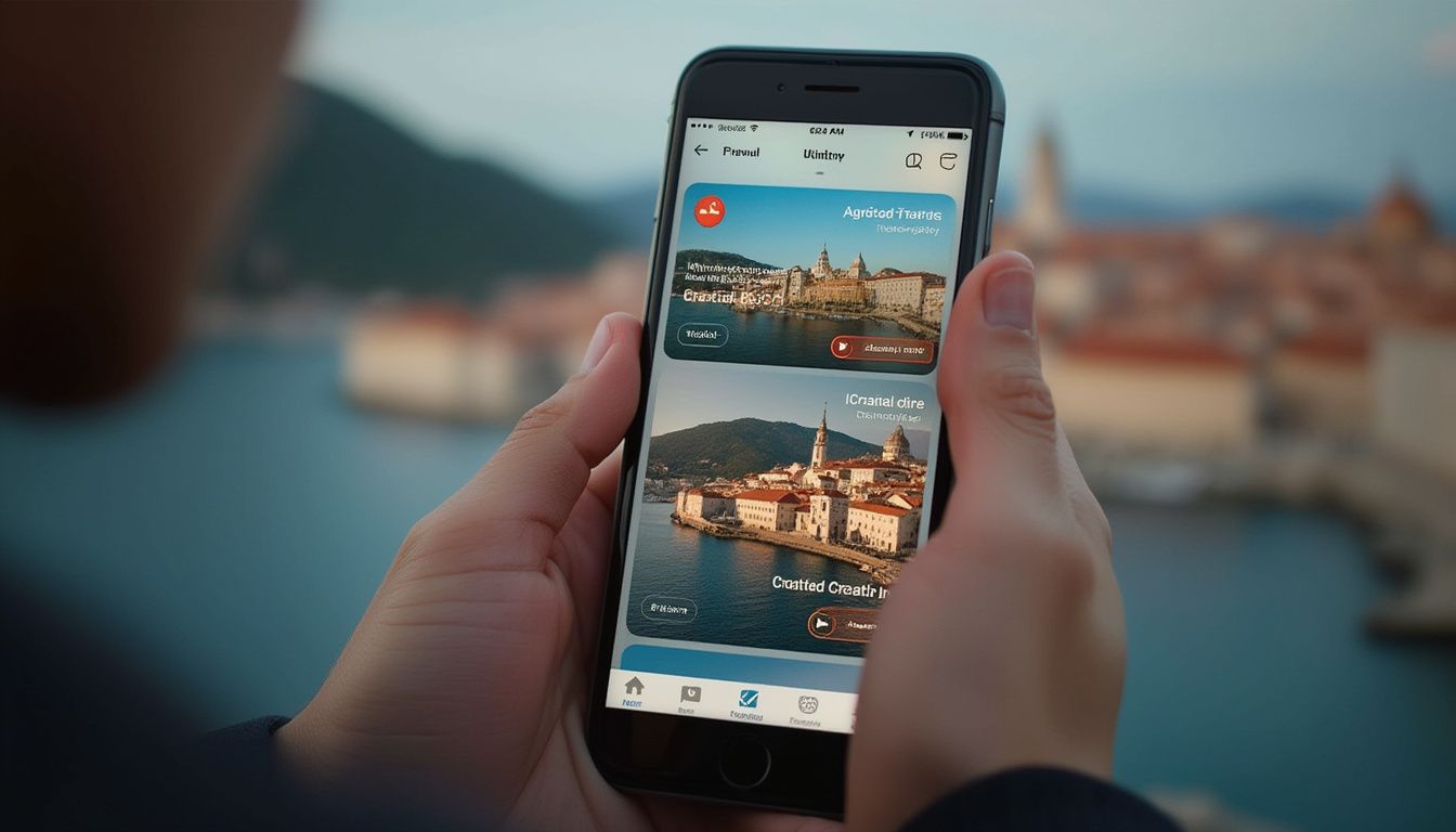 applications Croatie : smartphone affichant des applications utiles pour expatriés en Croatie