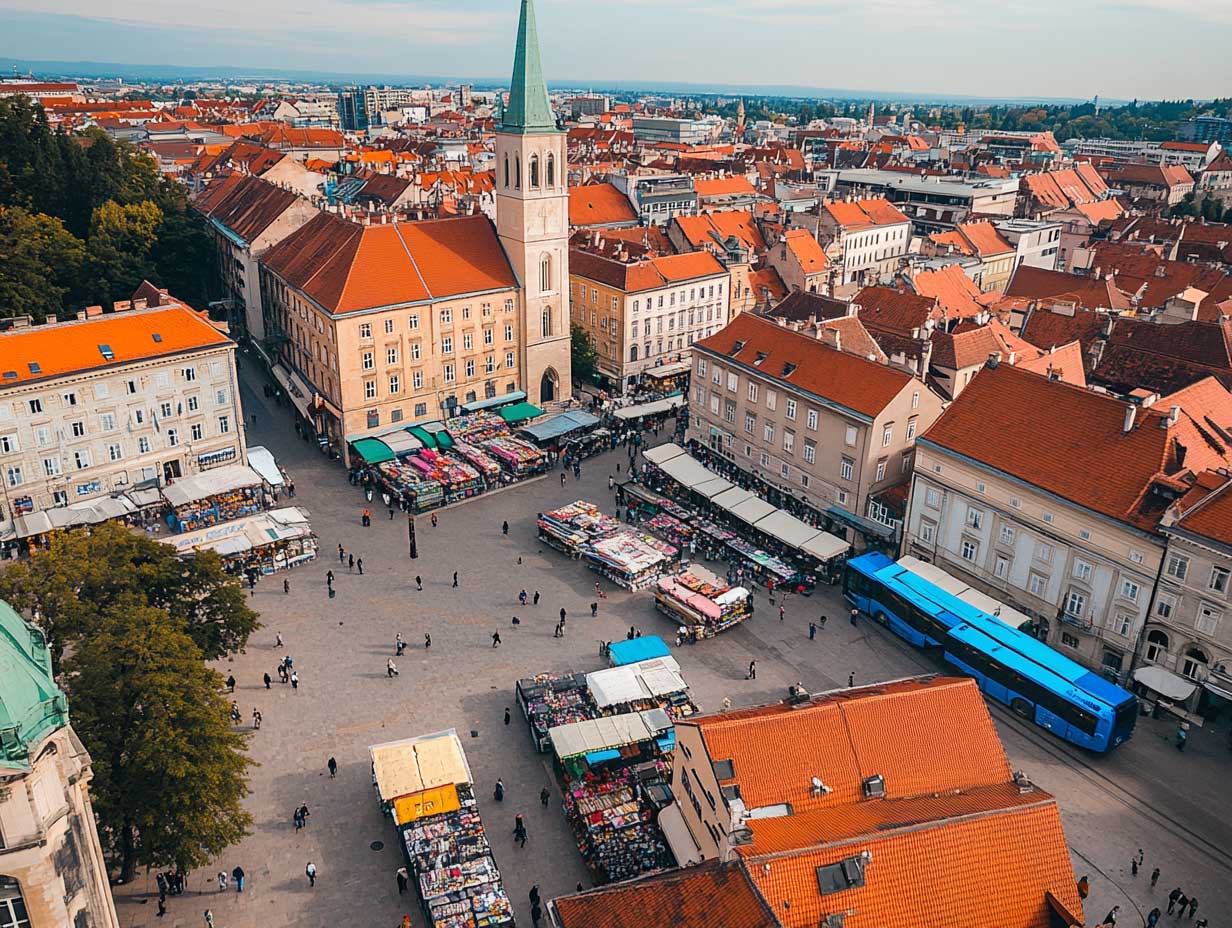 quartiers pour expatriés à Zagreb : vue pittoresque des ruelles et bâtiments historiques de Gornji Grad