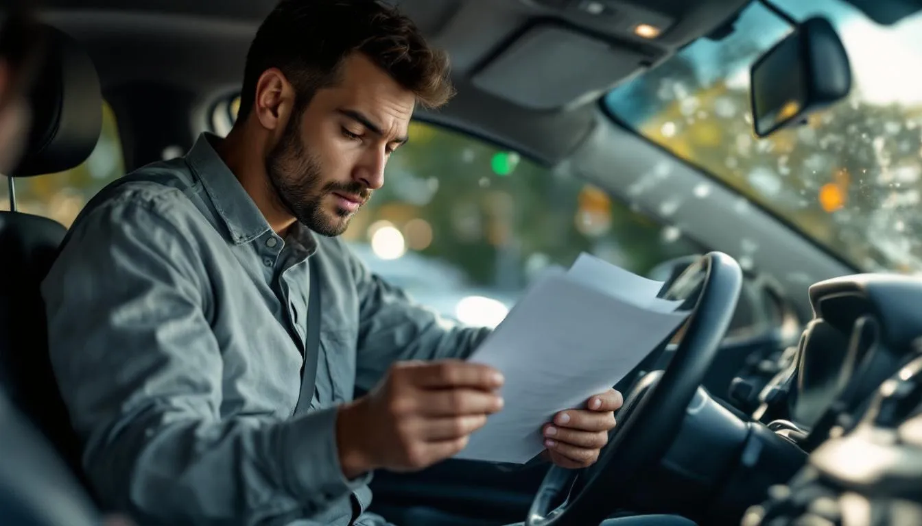 conduire sans permis : panneau routier de la Croatie avec une voiture