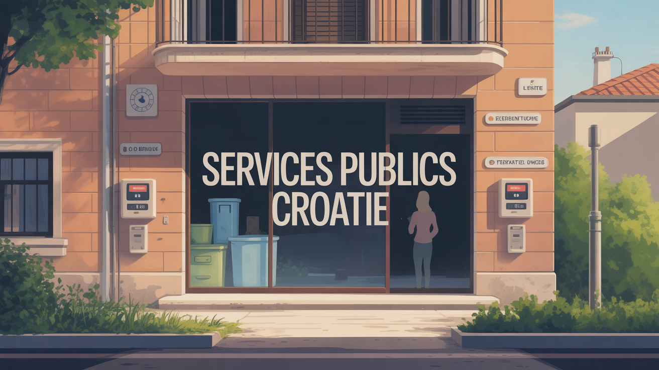 Illustration services publics Croatie immeuble