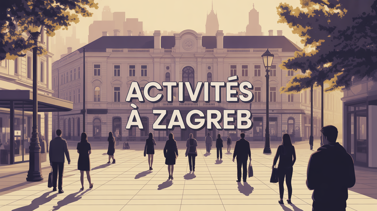 scene animee place centrale activites a zagreb