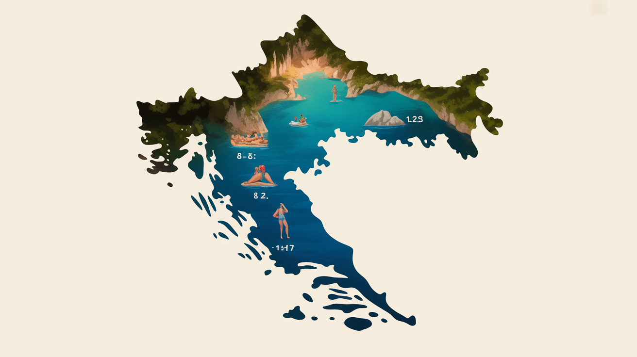 Carte Croatie sentiers randonnée principaux parcs îles montagnes