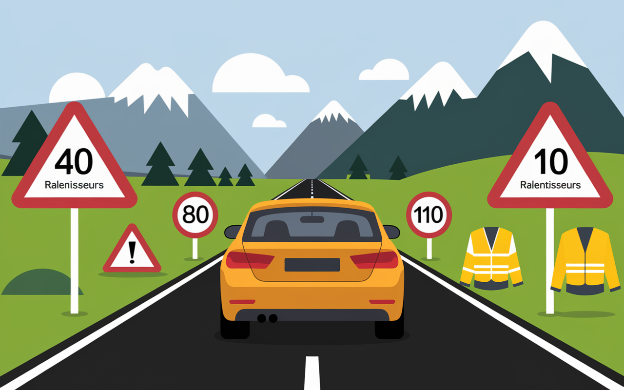 Signalisation et sécurité conduite voiture Albanie