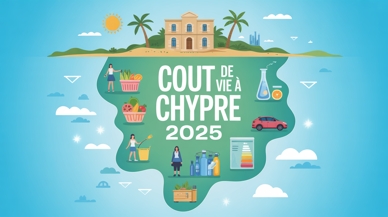 illustration cout de la vie chypre 2025 vue ile depenses familiales