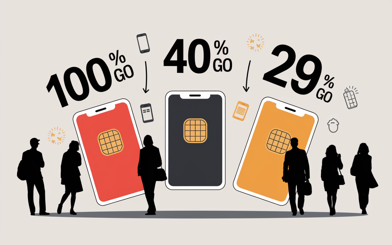 tableau comparatif forfaits sim et esim pour touristes en albanie