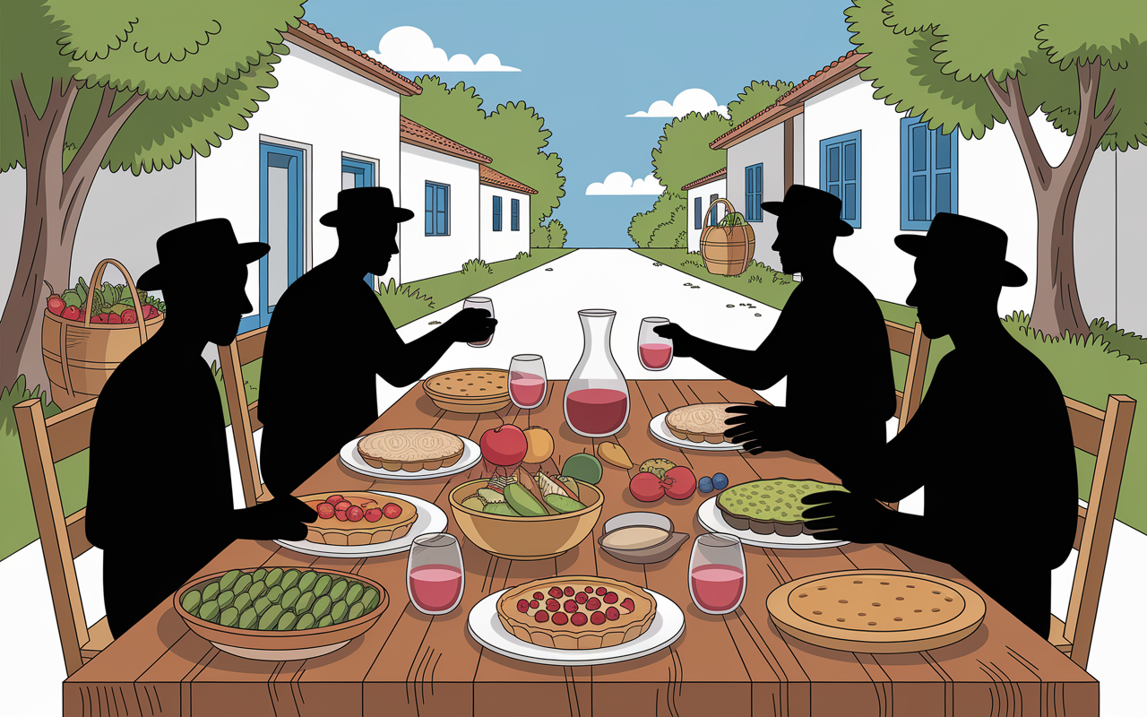 Table gastronomie d'automne Albanie en octobre
