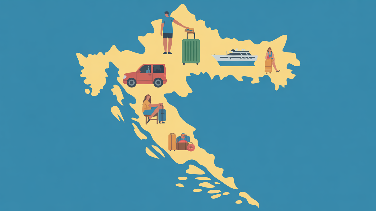 Carte itinéraire Croatie nord sud 7 jours étapes famille