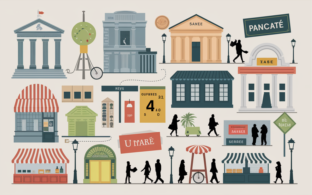 Itineraire visuel Tirana en 1 jour monuments horaires cafe marche