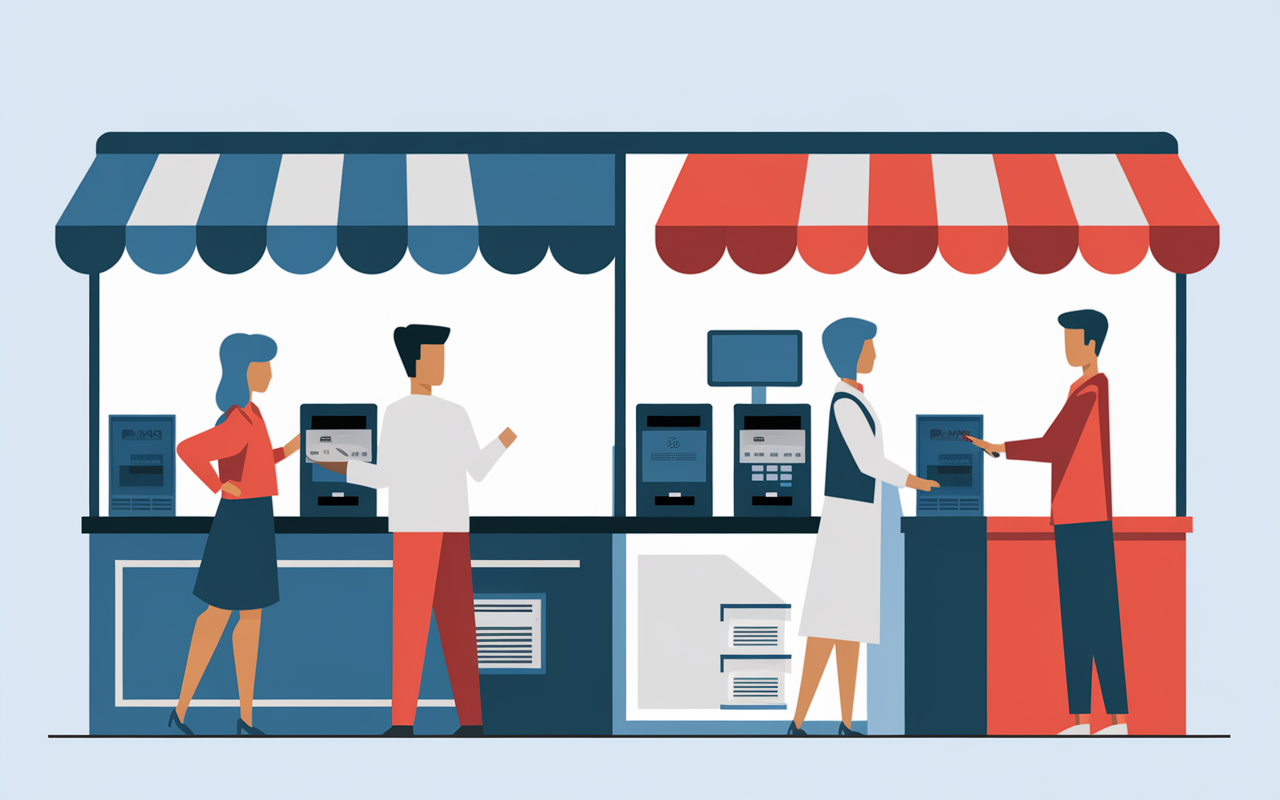 Clients payant en espèces ou carte en Albanie