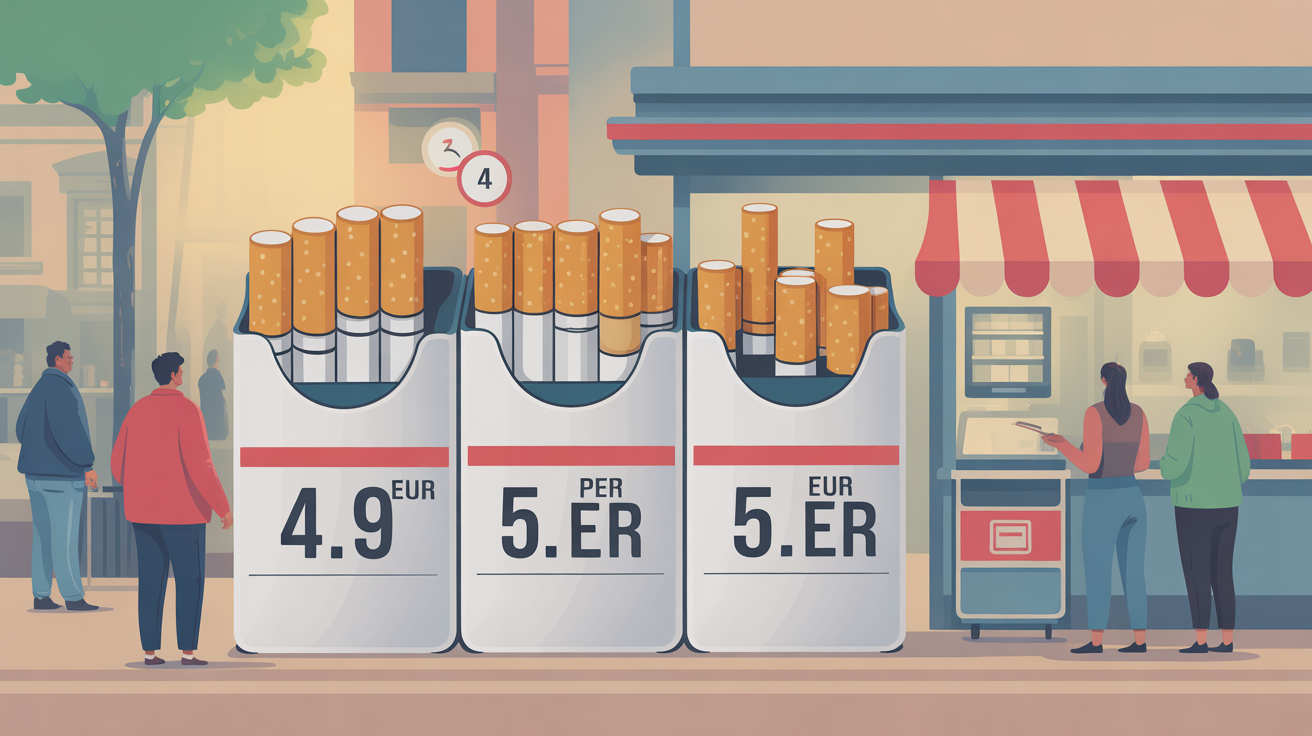 Comparatif prix cigarettes Croatie 2025 supermarché kiosque