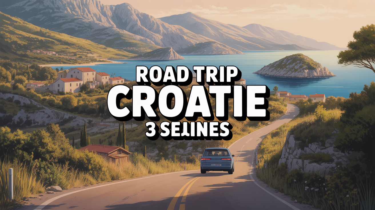 carte road trip Croatie 3 semaines famille