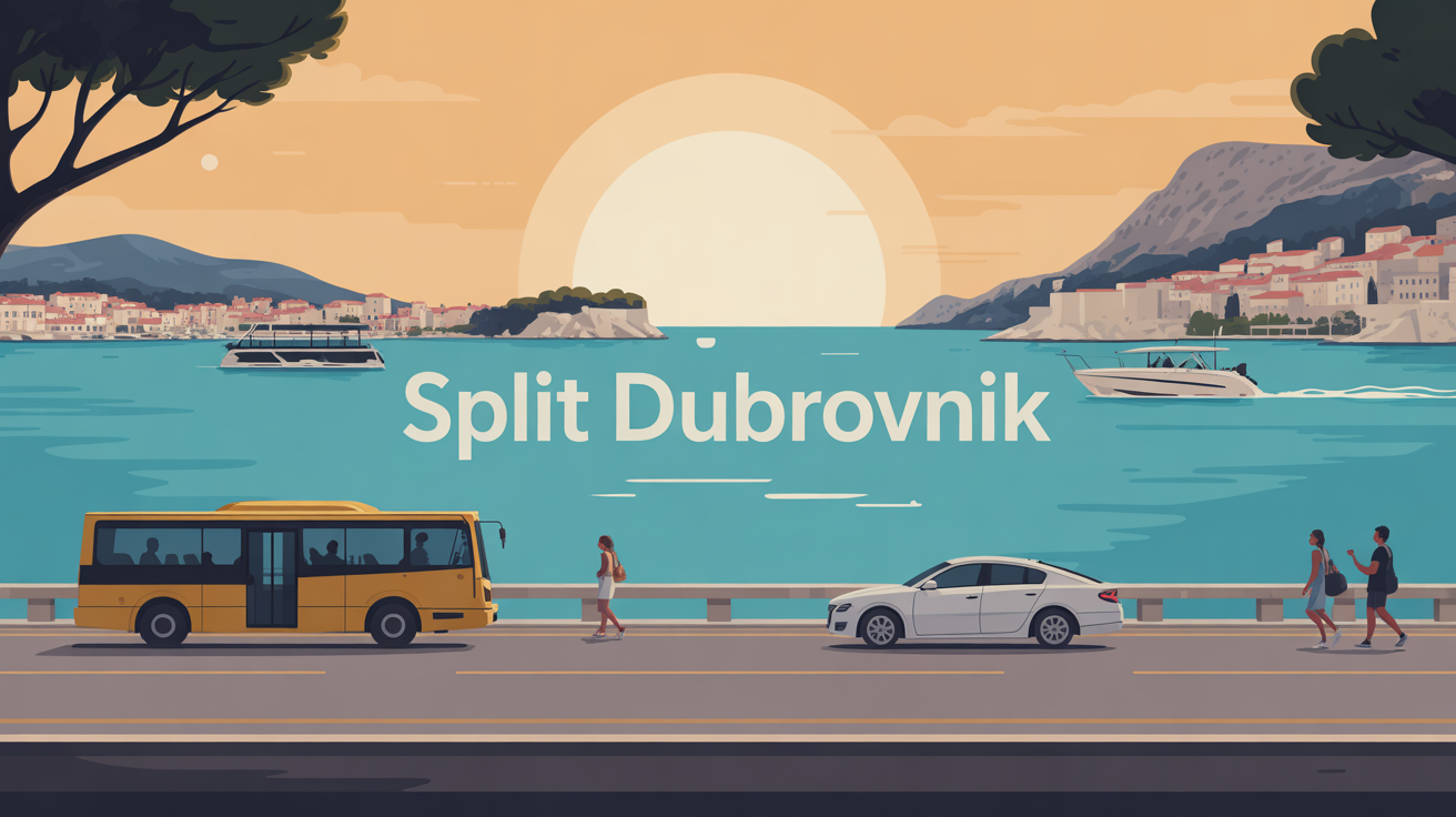 Split Dubrovnik options bus catamaran voiture famille