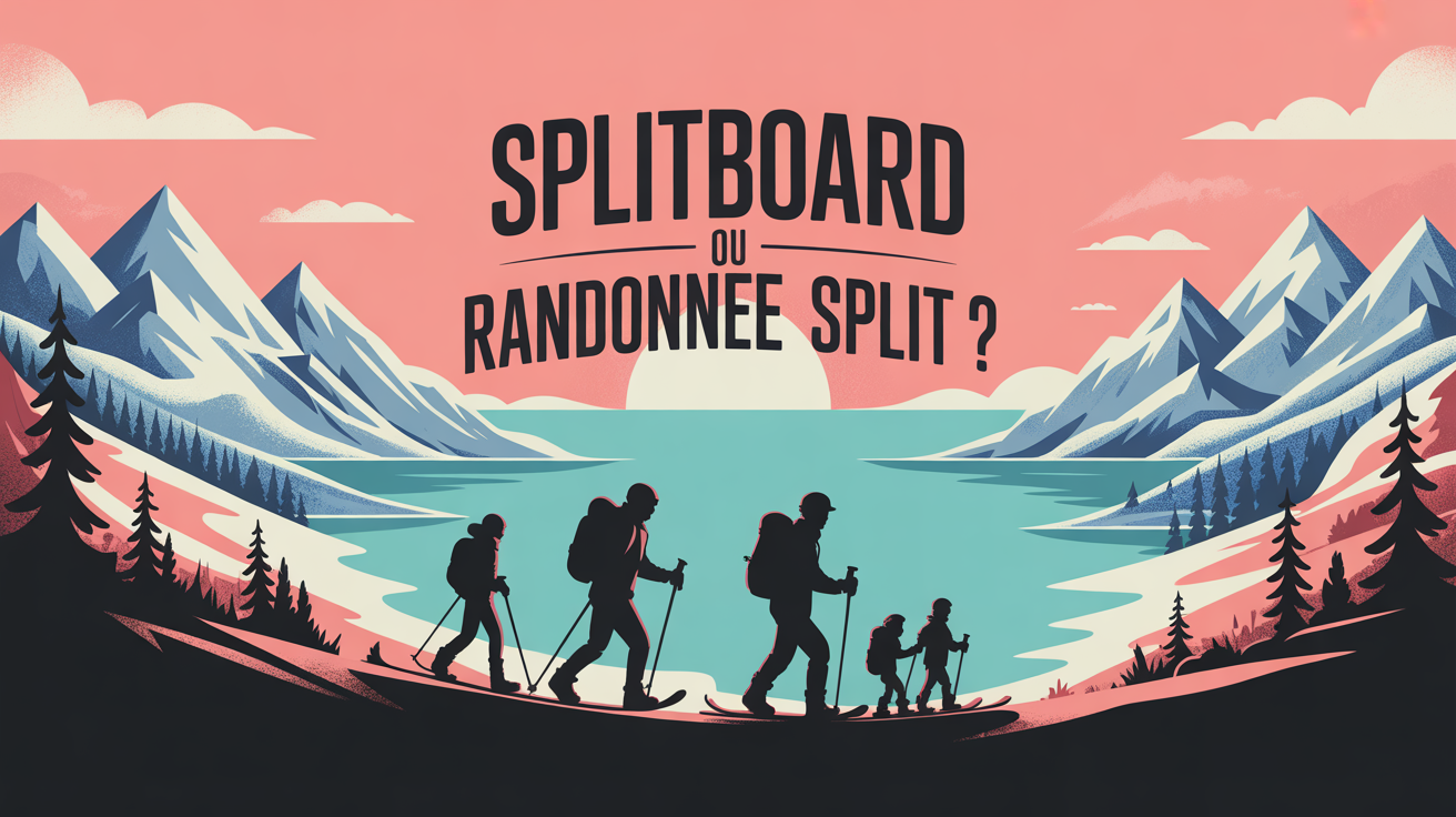 splitboard randonnee split croatie illustration montagnes mer