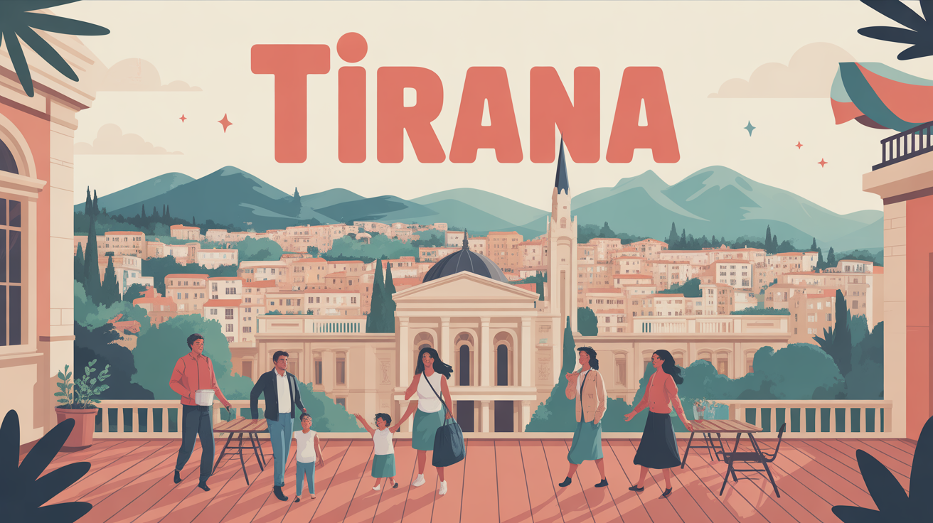Illustration Tirana séjour guide famille