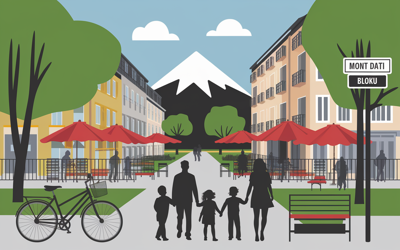 Scène parc Tirana quartier Bloku Mont Dajti convivialité