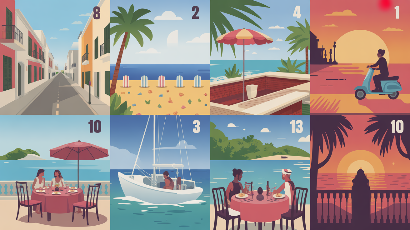 Top 10 choses a faire Hvar illustration activites