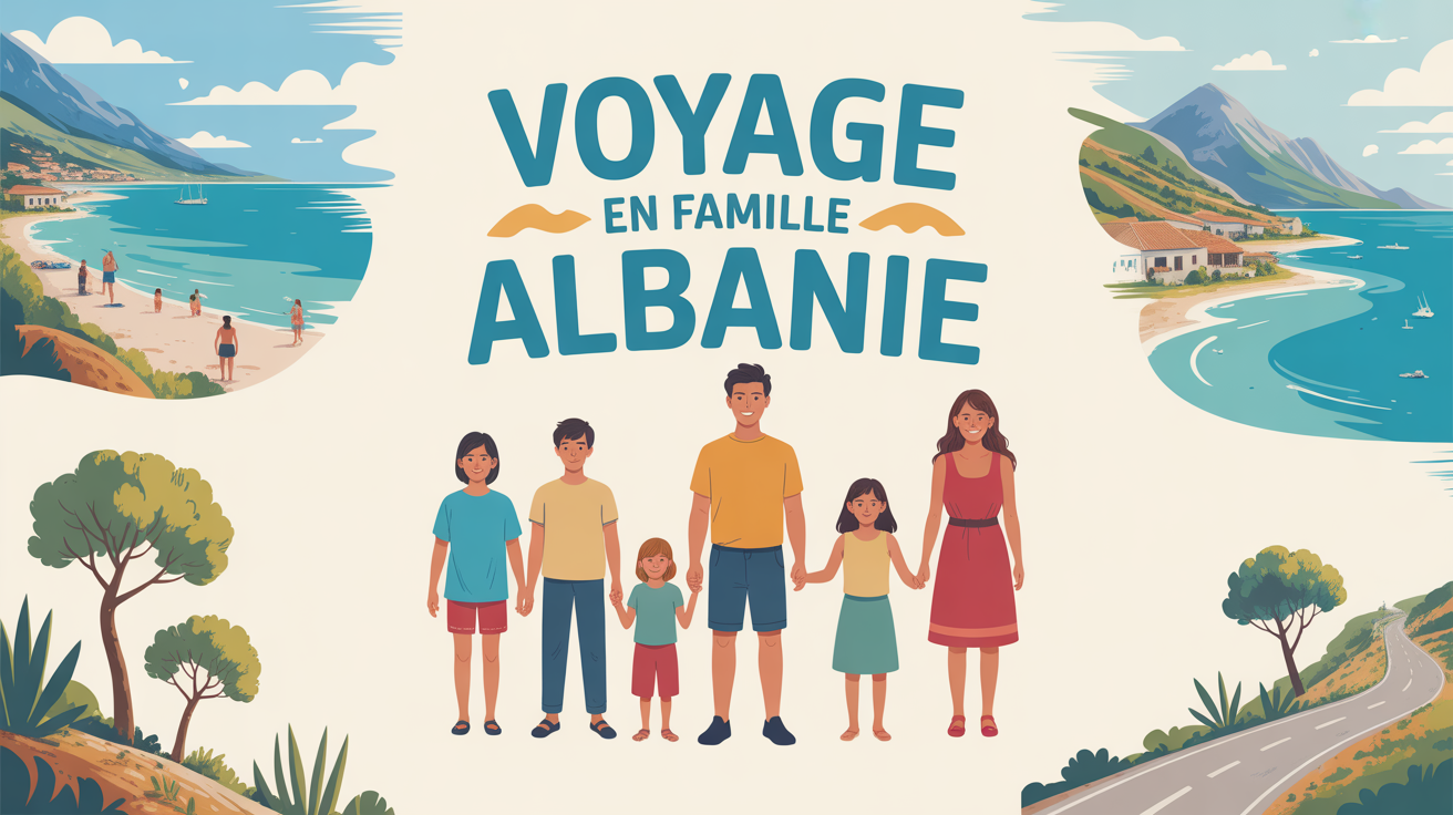 Famille en Albanie paysages plages montagnes villages