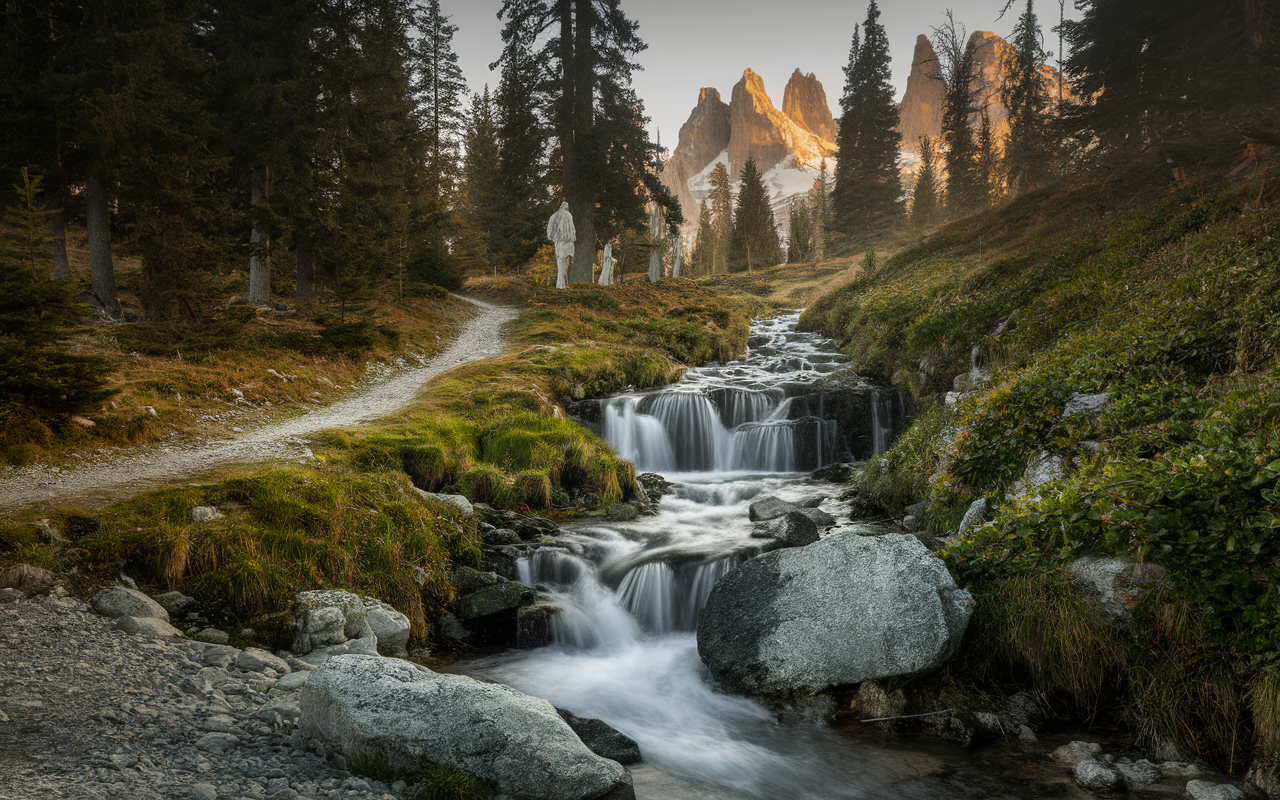 Cascade des Anglais vasques limpides forêt pins