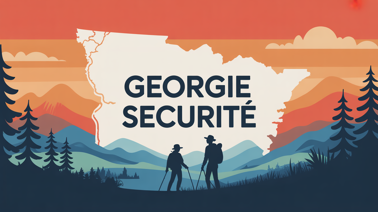 Carte Georgie securite illustration voyageurs