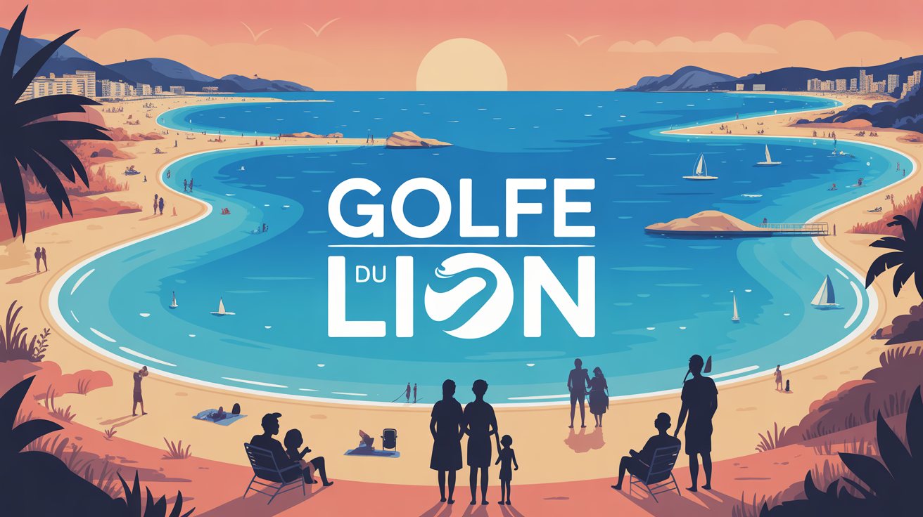 Illustration du Golfe du Lion baie et plages