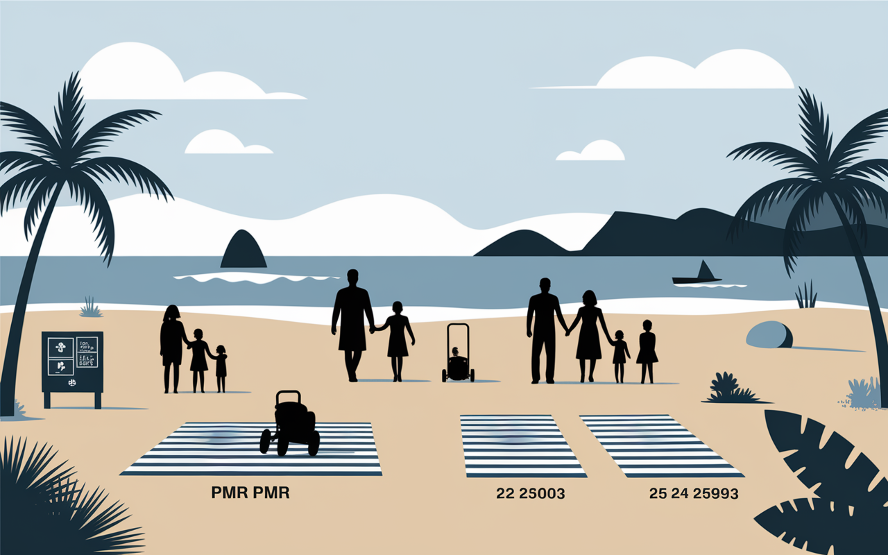 Organisation plage Stagnone Corse famille PMR