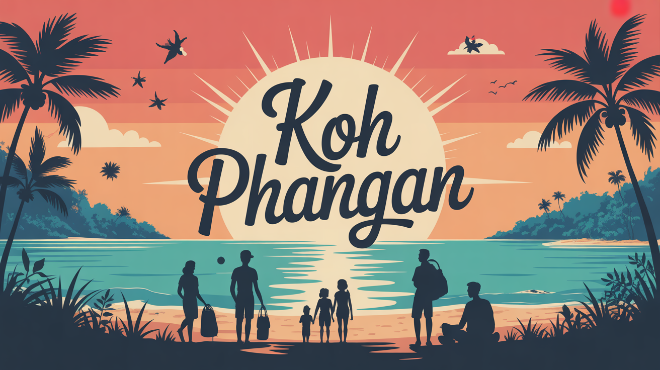 Koh Phangan ile tropicale lever soleil voyageurs familles plages jungle