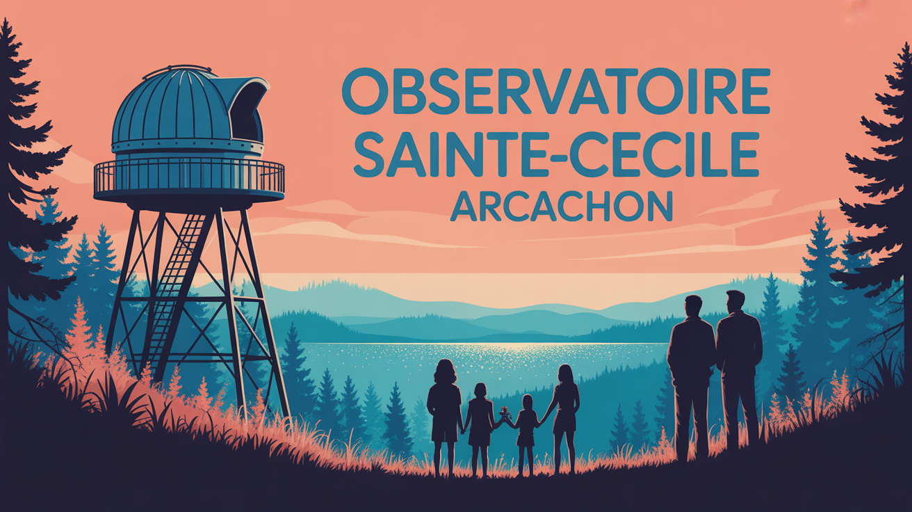 Observatoire Sainte-Cecile Arcachon vue sur le bassin et familles