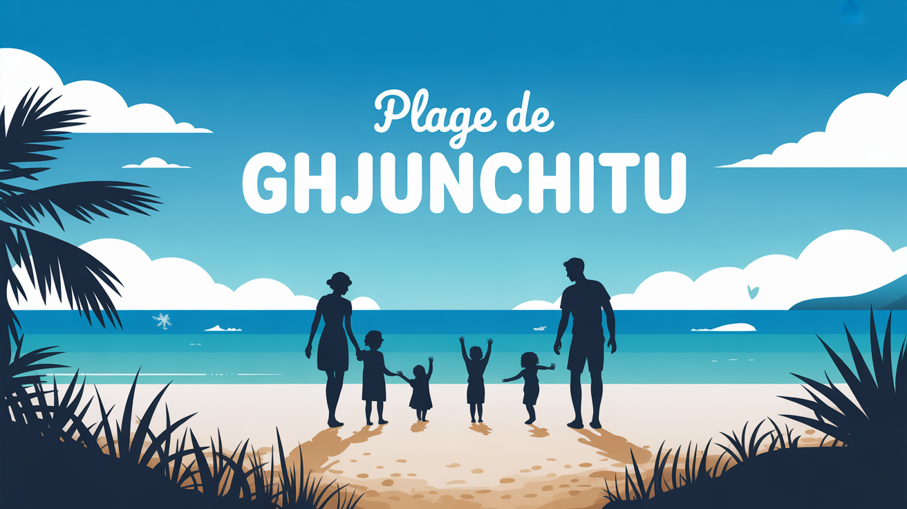 Plage Ghjunchitu sable blanc famille Balagne