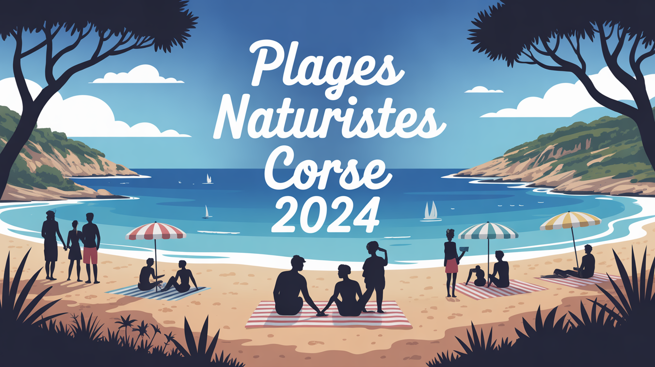 Illustration plage naturiste Corse familles 2024
