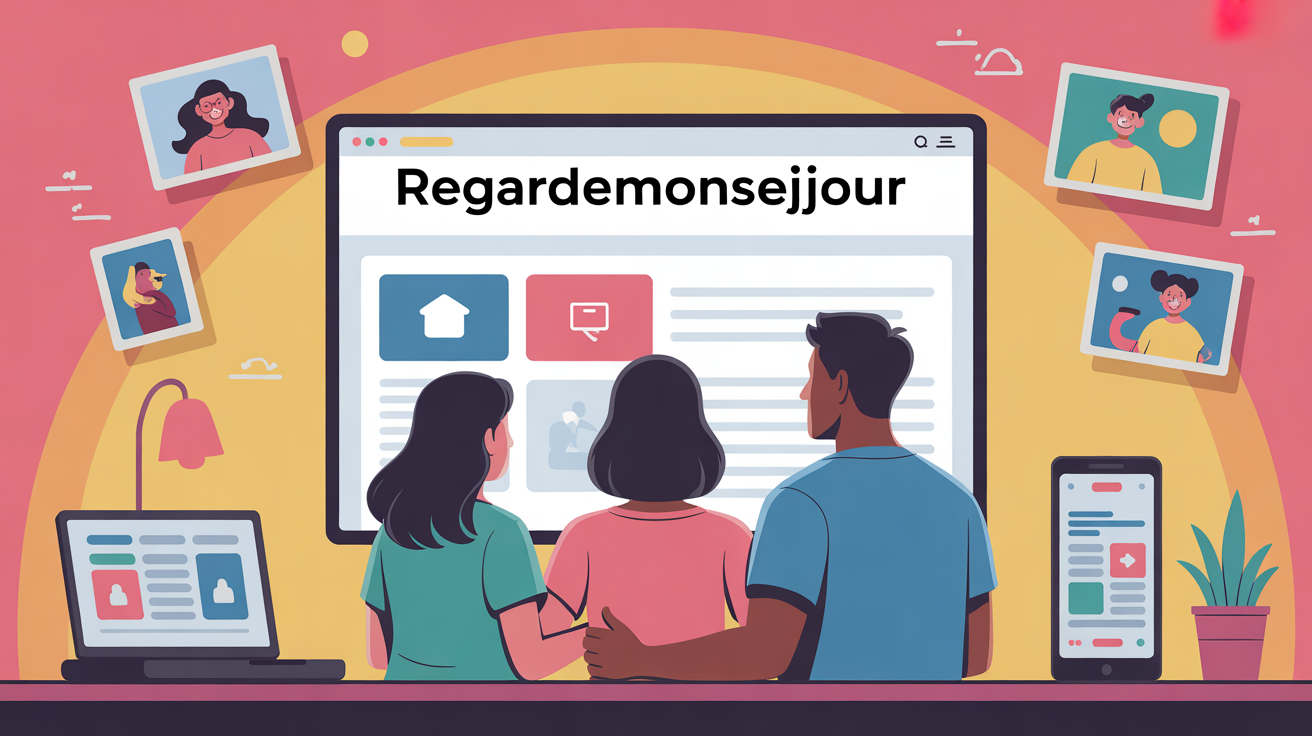 Image famille devant blog sécurisé Regardemonsejour