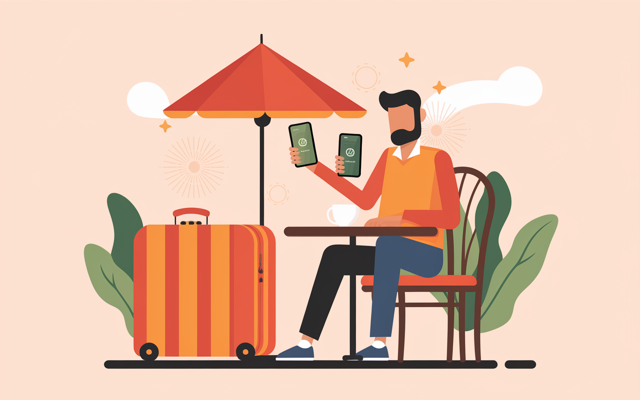 Voyageur Maroc cafe, SIM locale et eSIM, connexion mobile
