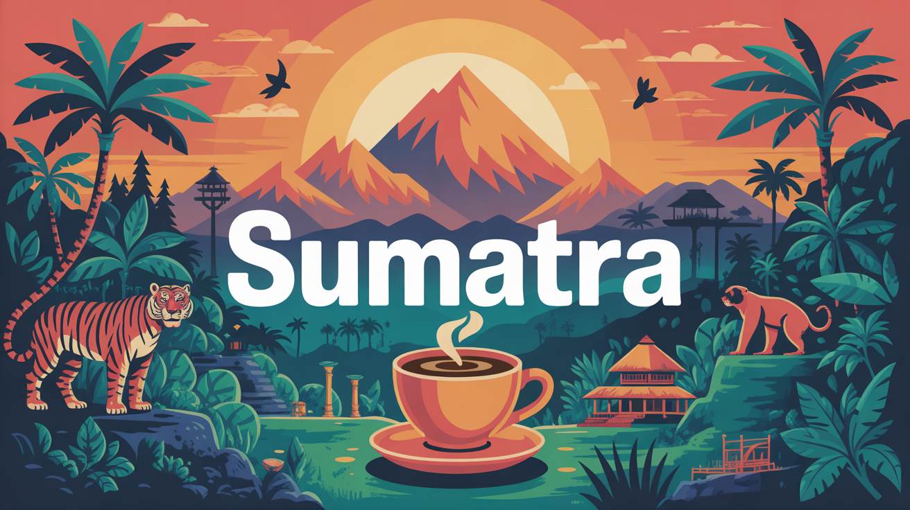 jungle sumatra volcan faune orang-outan tigre cafe maisons traditionnelles