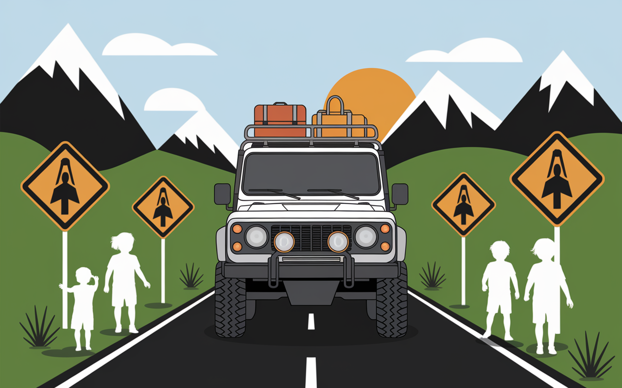 4x4 route terre Point Sublime Grand Canyon avec enfants