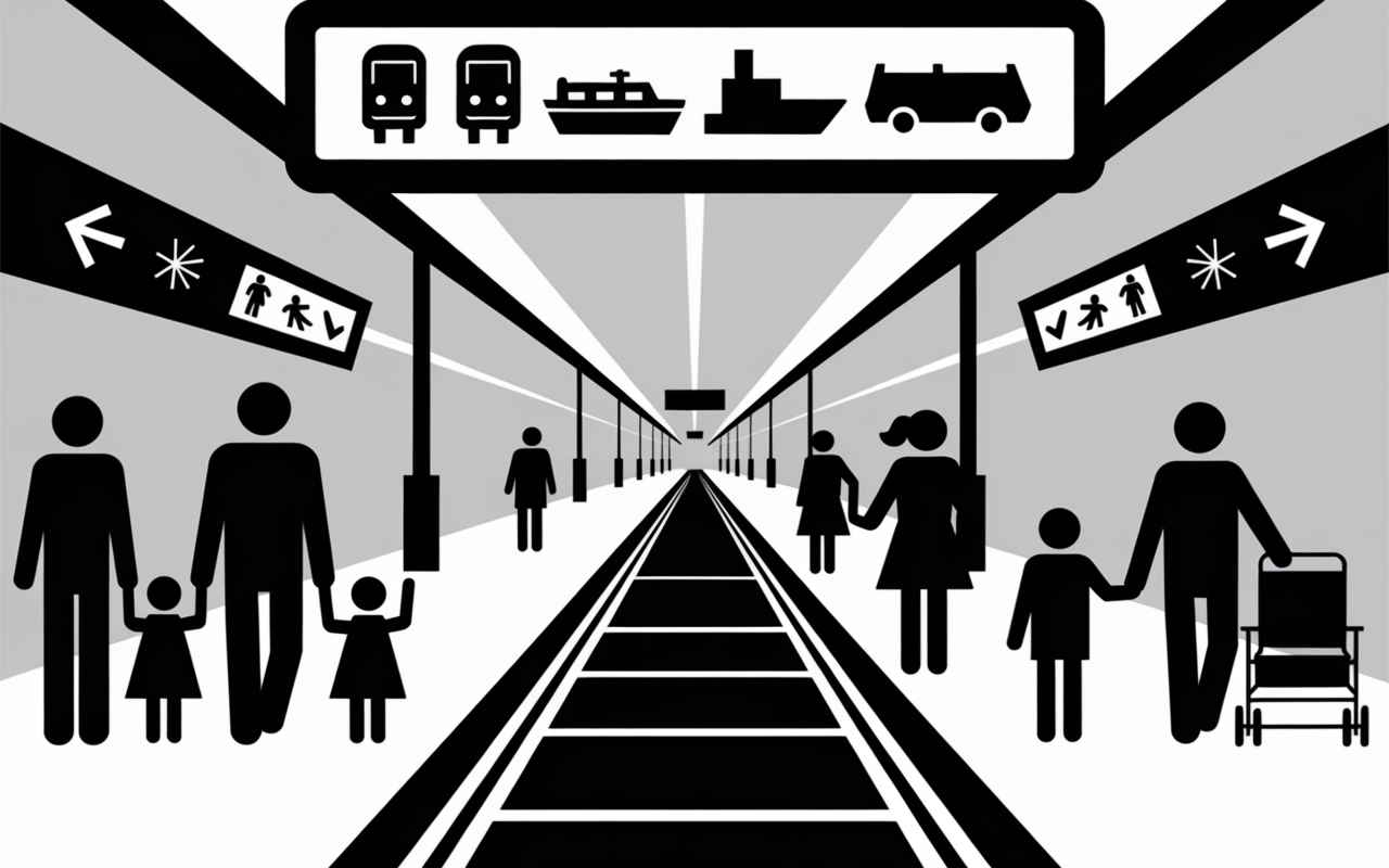 Accès Terminal 3 CDG plan pictogrammes et parcours
