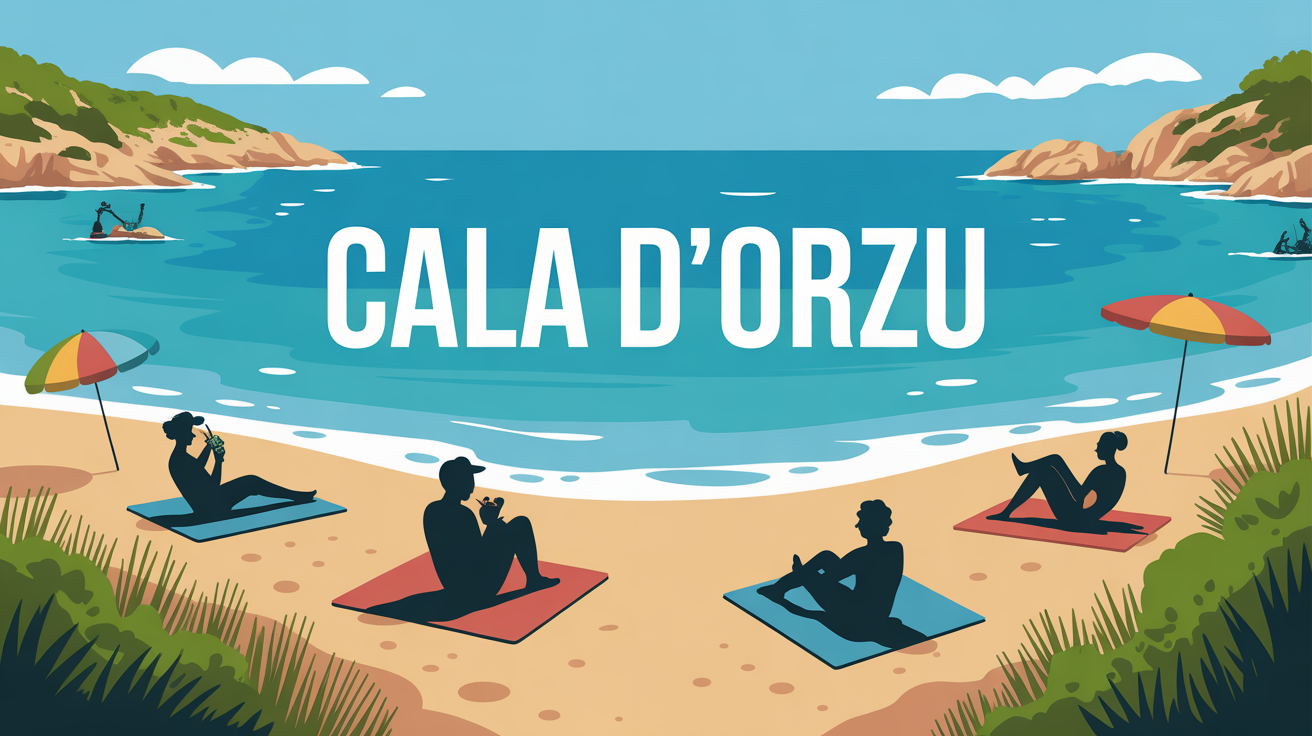 Cala d’Orzu plage Corse sable blond vue familiale