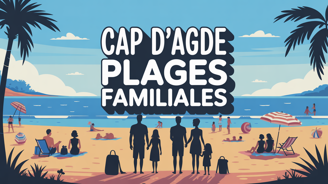 Grande plage familiale Cap d’Agde, ambiance détendue et estivale
