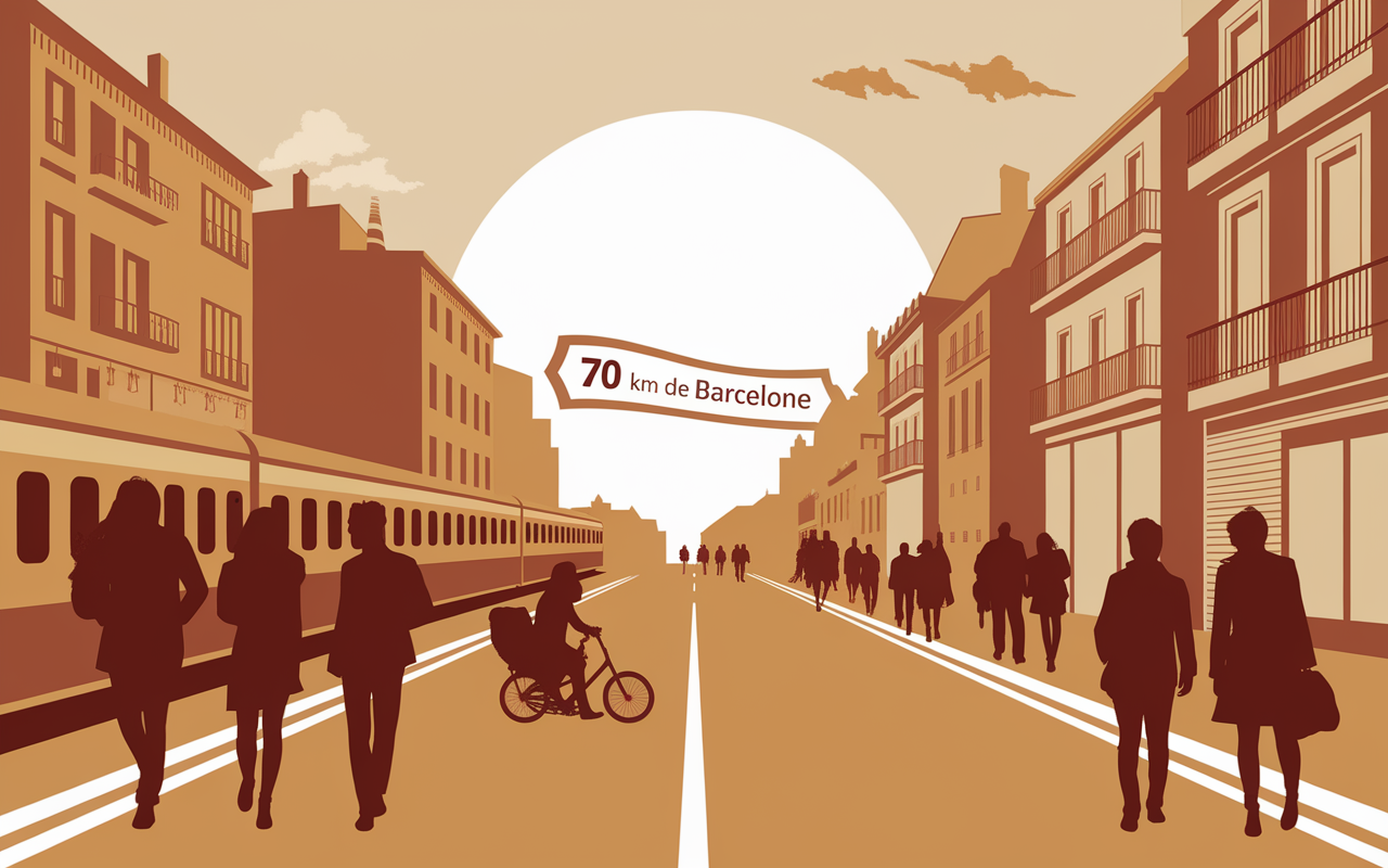 Illustration Vic accès Barcelone transports