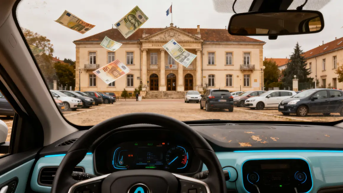 tableau bord voiture electrique euros mairie