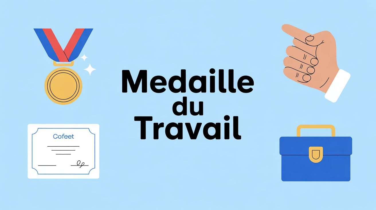medaille du travail prime illustration certificat coffret