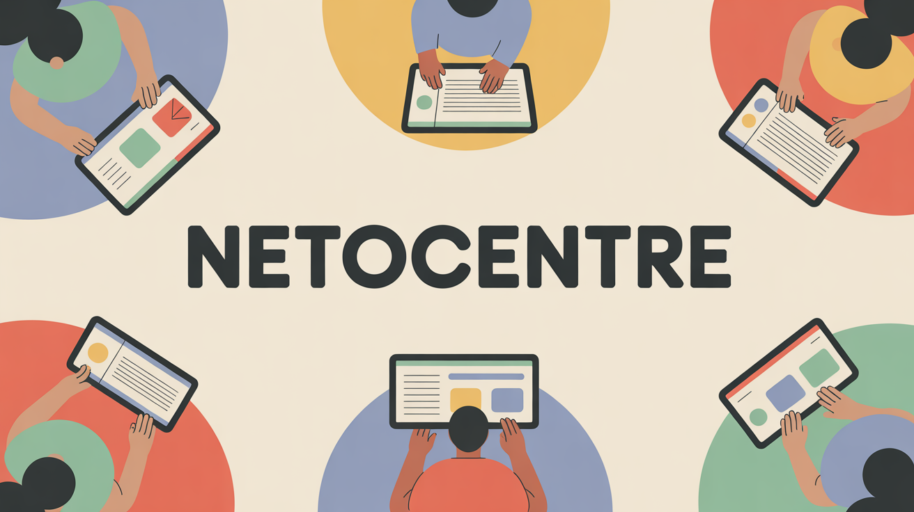 Espace Netocentre silhouettes famille ordinateurs