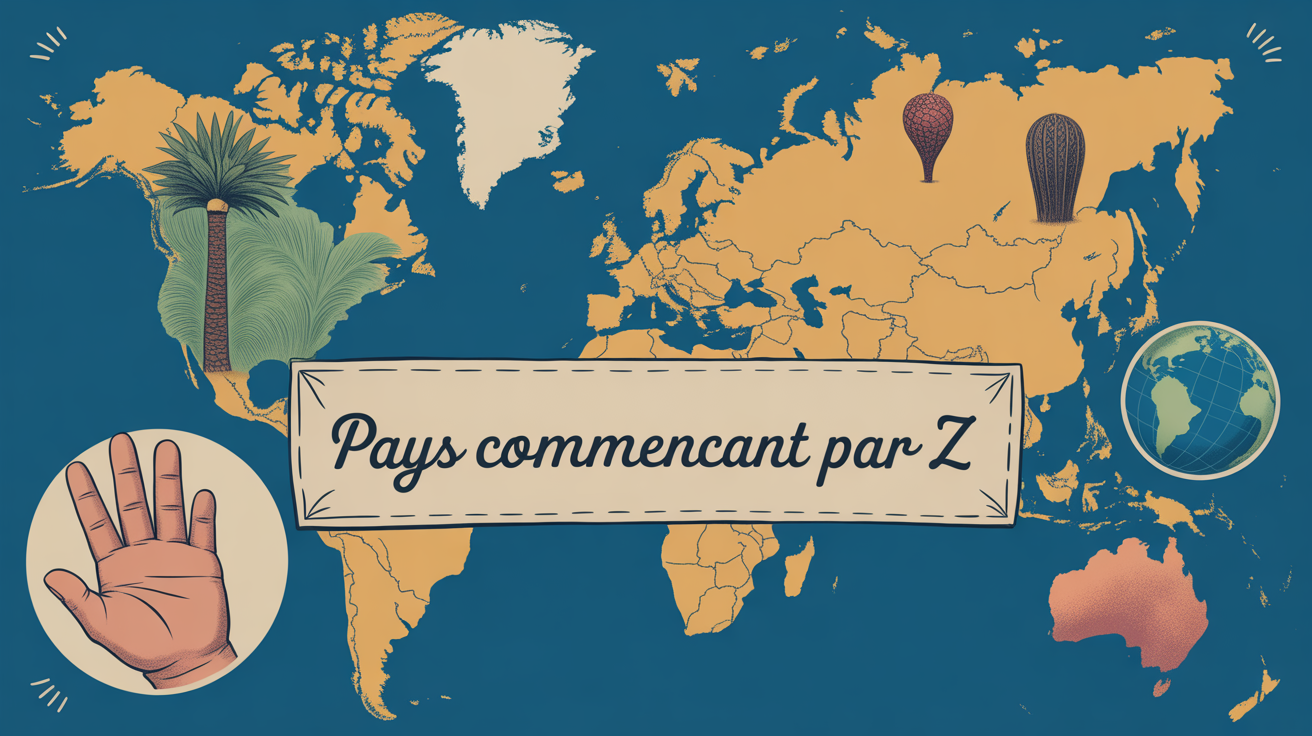 carte monde pays Z illustration quiz