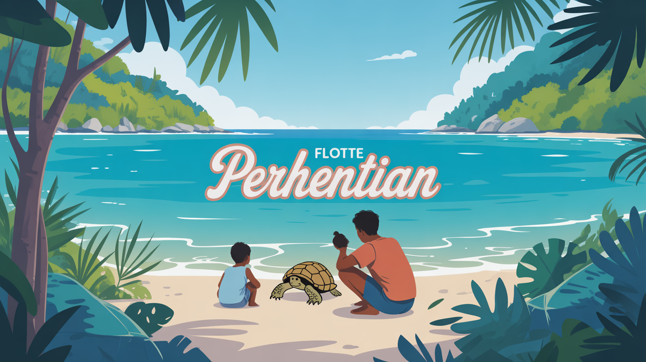 Voyage famille Perhentian tortue plages Besar Kecil