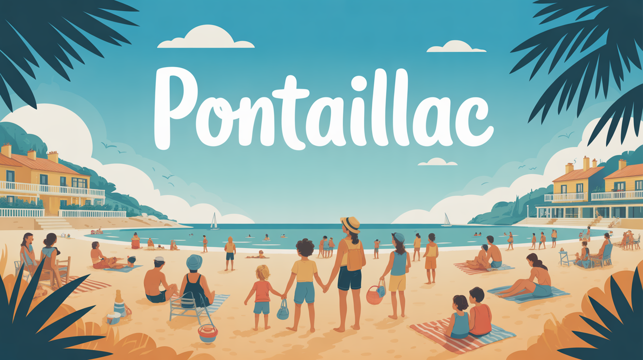 Pontaillac plage ensoleillée familles enfants détente