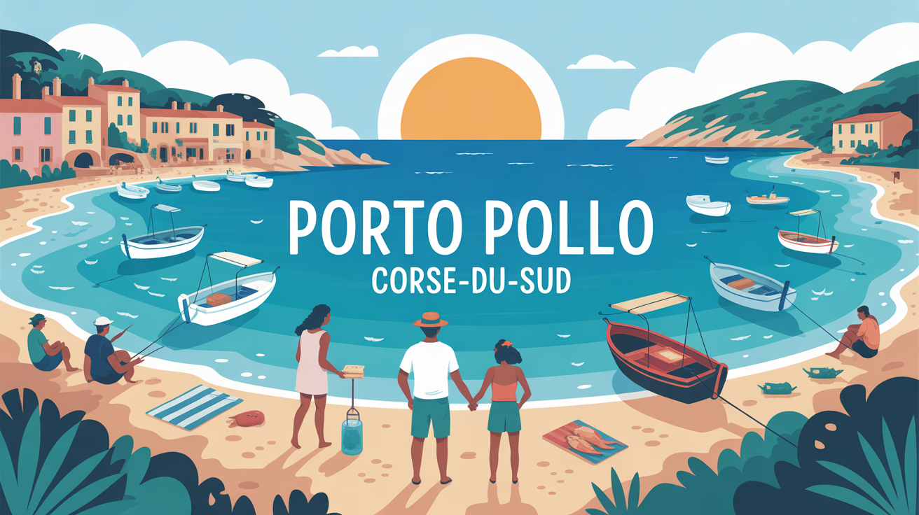 Village Porto Pollo Corse du Sud, plage turquoise et familles