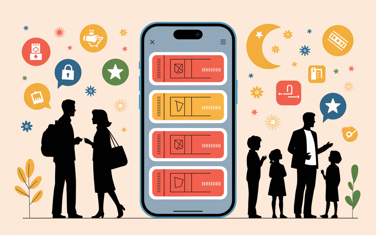 Achat vente billets de train sur mobile securite famille