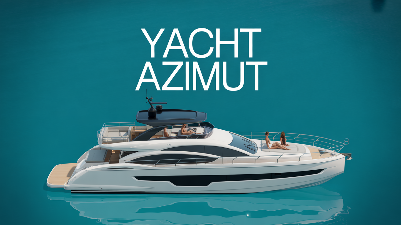 yacht azimut en mer turquoise vue plongeante