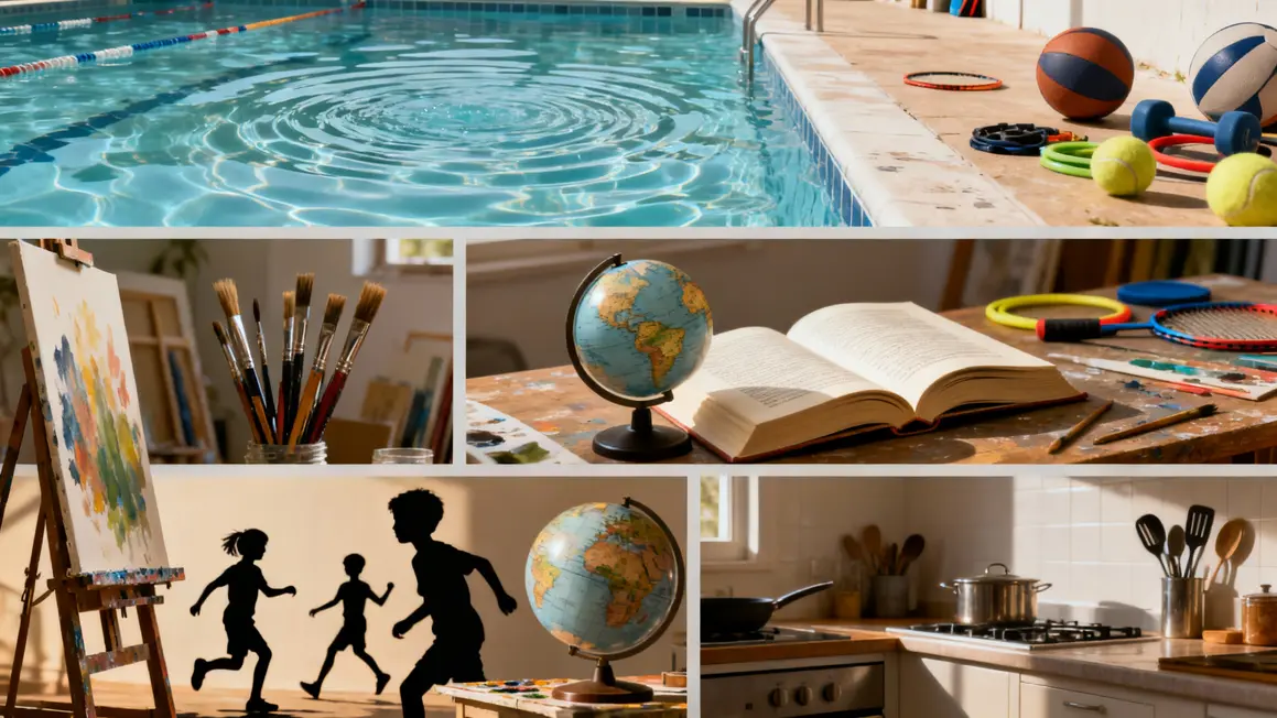 Natation peinture cuisine enfants expatriés Croatie