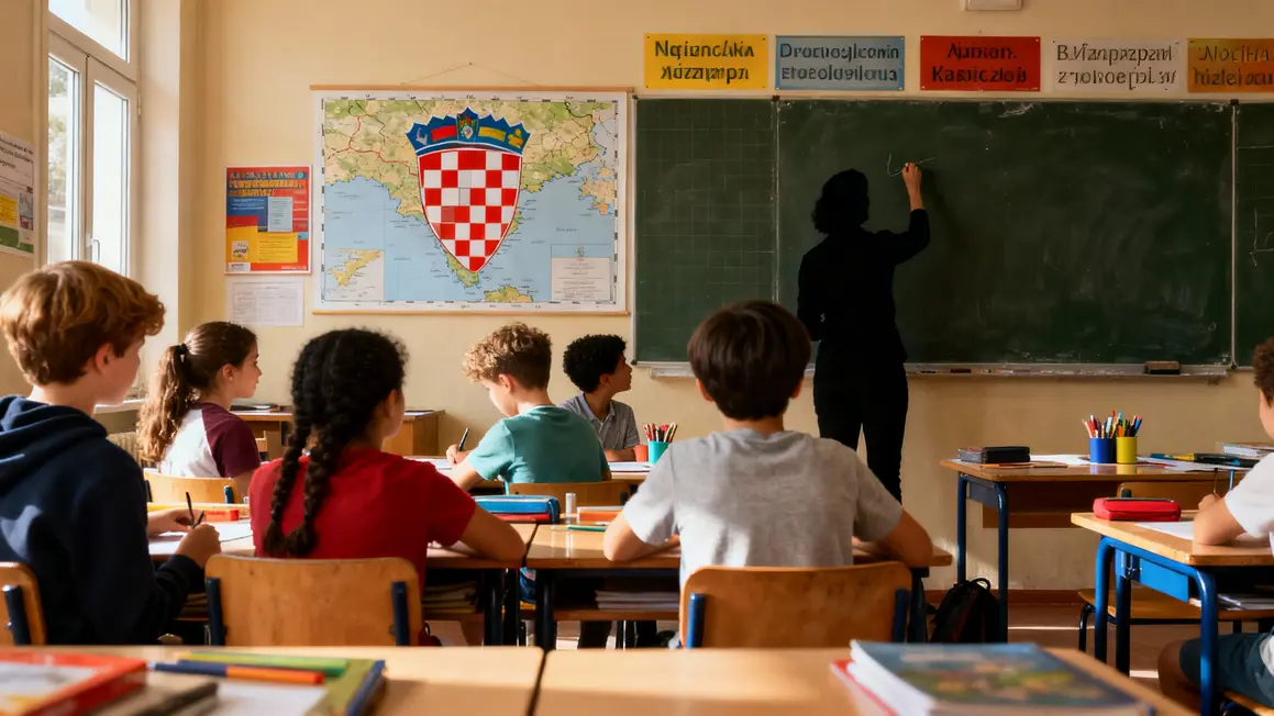 Salle de classe multilingue pour enfants expatriés en Croatie