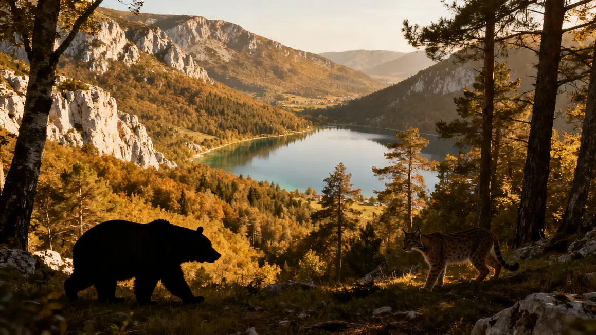 Panorama nature Croatie montagnes lacs faune sauvage